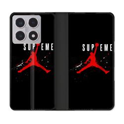 Housse cuir portefeuille Pour Xiaomi 15T Jordan Supreme Noir