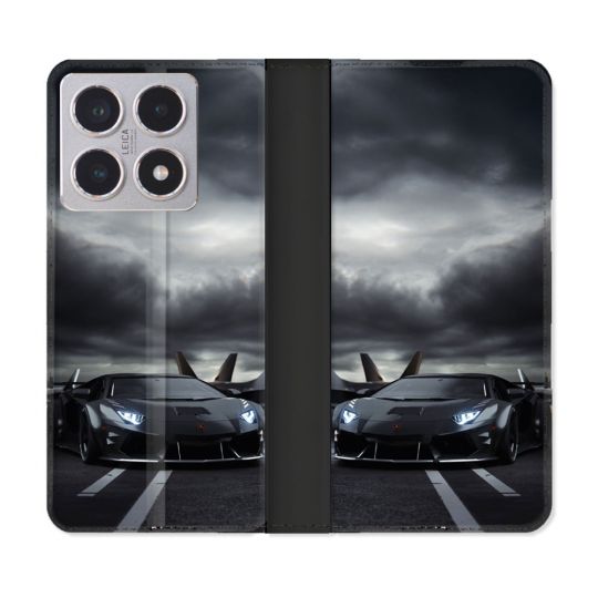 Housse cuir portefeuille Pour Xiaomi 15T Lamborghini Avion