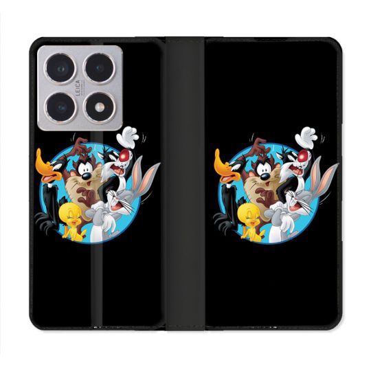 Housse cuir portefeuille Pour Xiaomi 15T Looney Tunes