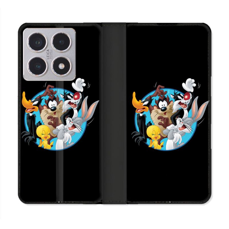 Housse cuir portefeuille Pour Xiaomi 15T Looney Tunes
