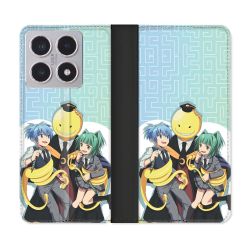 Housse cuir portefeuille Pour Xiaomi 15T Manga Assassination Classroom Kuro Trio