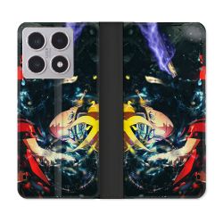 Housse cuir portefeuille Pour Xiaomi 15T Manga Boruto Eclair
