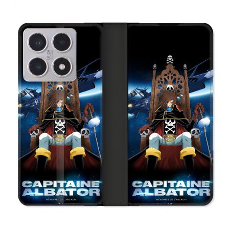 Housse cuir portefeuille Pour Xiaomi 15T Manga Capitaine Albator