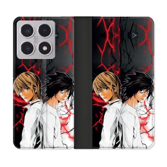 Housse cuir portefeuille Pour Xiaomi 15T Manga Death Note Duo