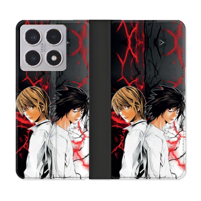 Housse cuir portefeuille Pour Xiaomi 15T Manga Death Note Duo