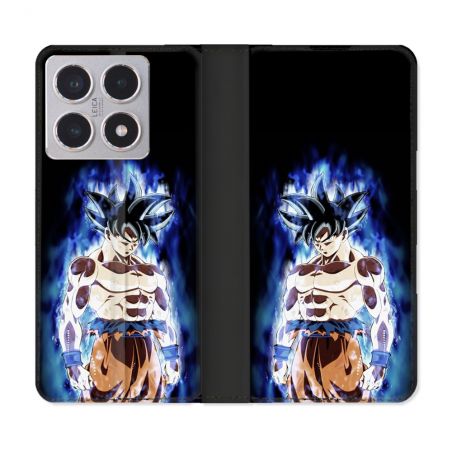 Housse cuir portefeuille Pour Xiaomi 15T Manga Dragon Ball Sangoku Noir