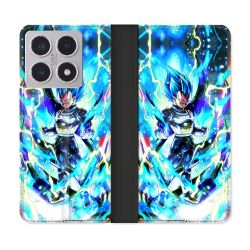 Housse cuir portefeuille Pour Xiaomi 15T Manga Dragon Ball Vegeta Bleu