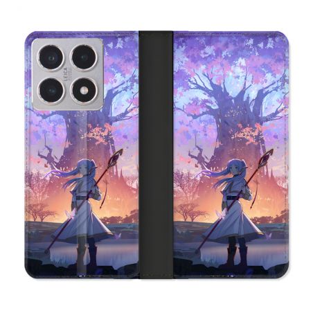Housse cuir portefeuille Pour Xiaomi 15T Manga Frieren