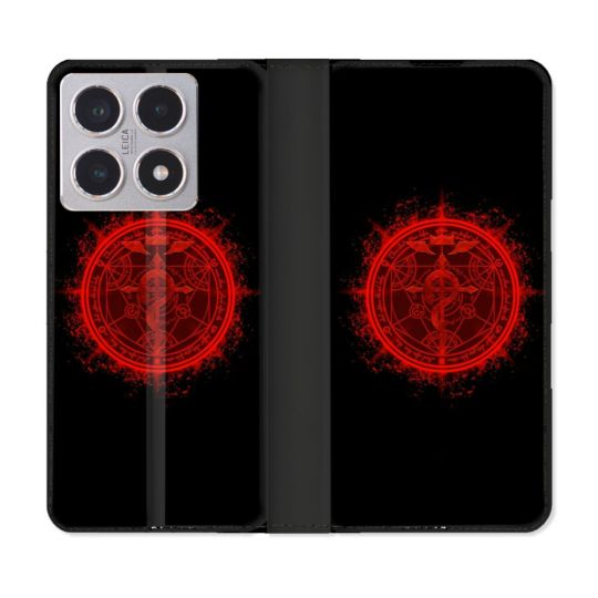 Housse cuir portefeuille Pour Xiaomi 15T Manga Fullmetal Alchemist Logo