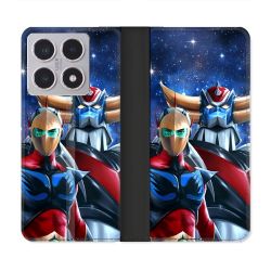 Housse cuir portefeuille Pour Xiaomi 15T Manga Goldorak