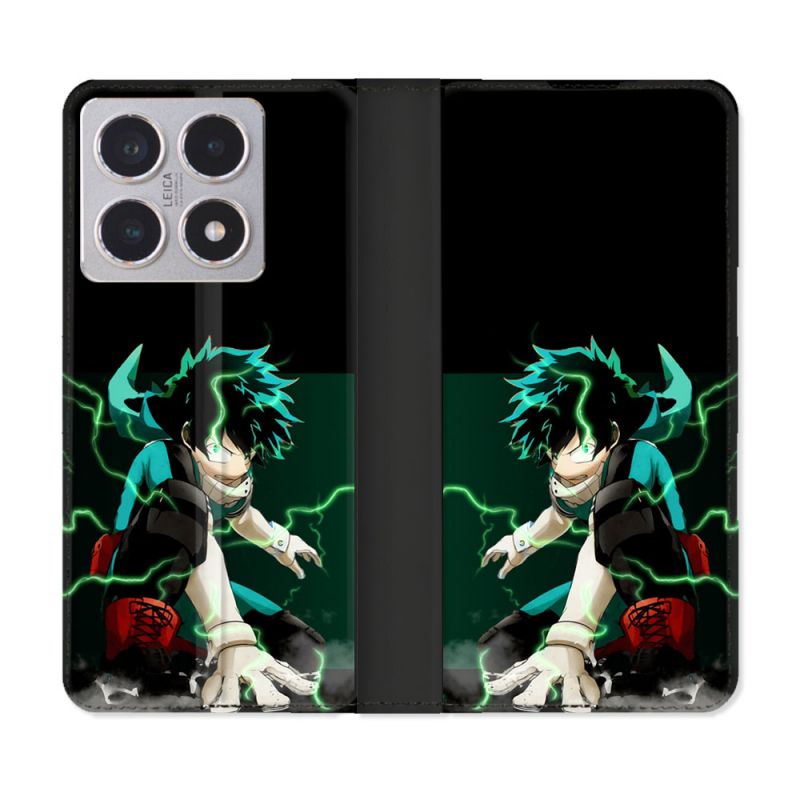 Housse cuir portefeuille Pour Xiaomi 15T Manga My Hero Academia Deku