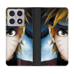 Housse cuir portefeuille Pour Xiaomi 15T Manga Naruto Blanc