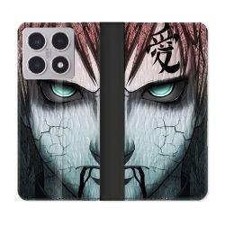 Housse cuir portefeuille Pour Xiaomi 15T Manga Naruto Gaara