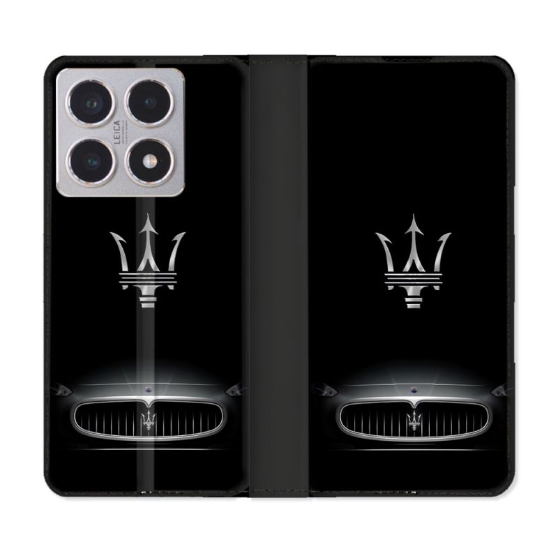 Housse cuir portefeuille Pour Xiaomi 15T Maserati