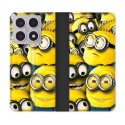 Housse cuir portefeuille Pour Xiaomi 15T Minions Groupe