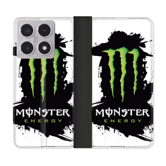 Housse cuir portefeuille Pour Xiaomi 15T Monster Energy Tache