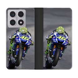 Housse cuir portefeuille Pour Xiaomi 15T Moto Course GP Wheeling 46