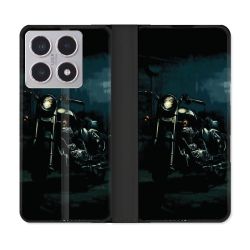 Housse cuir portefeuille Pour Xiaomi 15T Moto Harley Vintage
