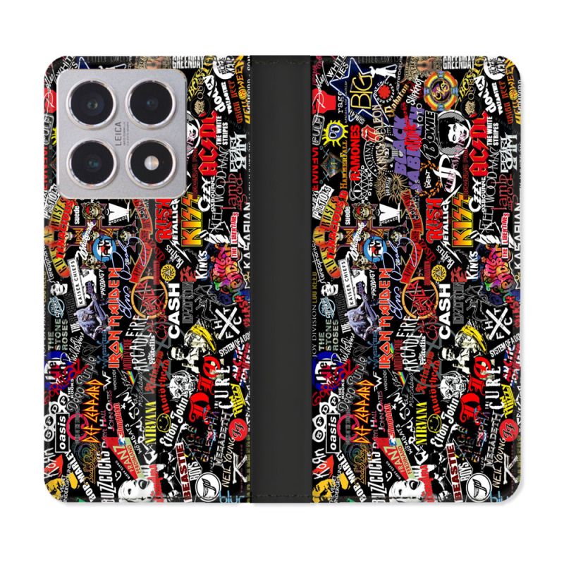 Housse cuir portefeuille Pour Xiaomi 15T Musique Rock Groupe