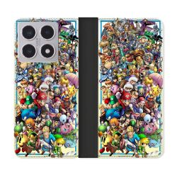 Housse cuir portefeuille Pour Xiaomi 15T Nintendo