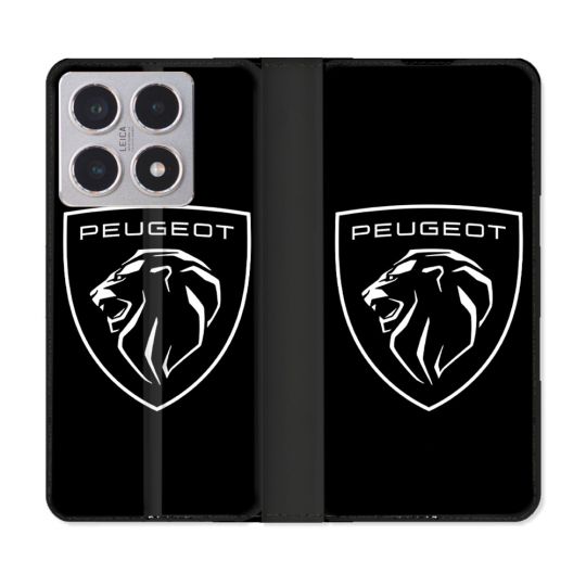 Housse cuir portefeuille Pour Xiaomi 15T Peugeot