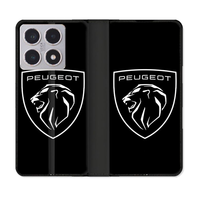 Housse cuir portefeuille Pour Xiaomi 15T Peugeot