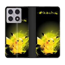 Housse cuir portefeuille Pour Xiaomi 15T Pokemon Pikachu Eclair