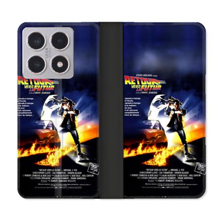 Housse cuir portefeuille Pour Xiaomi 15T Retour Vers Le Futur Affiche