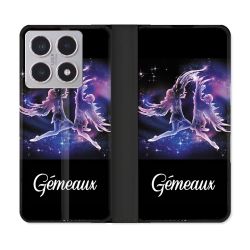 Housse cuir portefeuille Pour Xiaomi 15T Signe Zodiaque 2 Gémeaux
