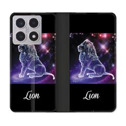 Housse cuir portefeuille Pour Xiaomi 15T Signe Zodiaque 2 Lion