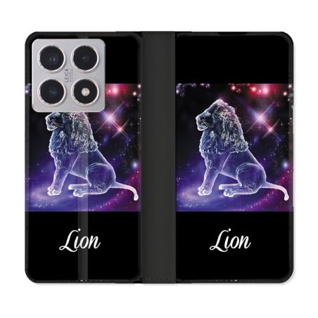 Housse cuir portefeuille Pour Xiaomi 15T Signe Zodiaque 2 Lion