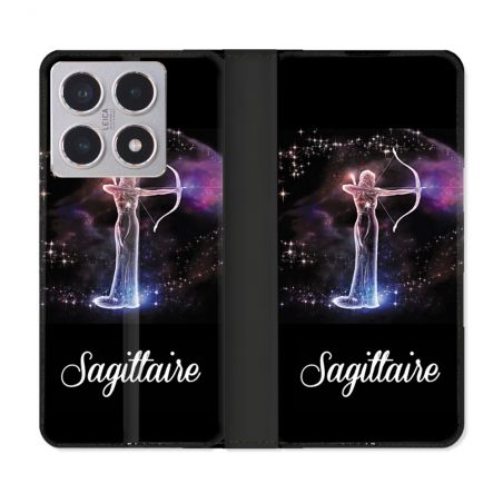 Housse cuir portefeuille Pour Xiaomi 15T Signe Zodiaque 2 Sagittaire
