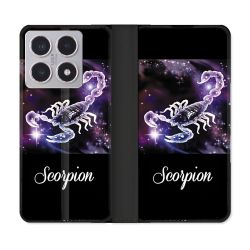 Housse cuir portefeuille Pour Xiaomi 15T Signe Zodiaque 2 Scorpion