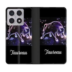 Housse cuir portefeuille Pour Xiaomi 15T Signe Zodiaque 2 Taureau