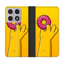 Housse cuir portefeuille Pour Xiaomi 15T Simpson Donuts