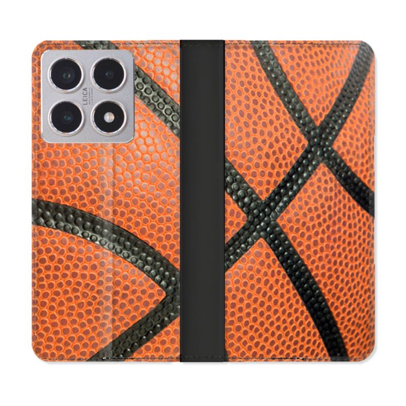 Housse cuir portefeuille Pour Xiaomi 15T Sport Ballon Basket