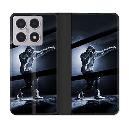 Housse cuir portefeuille Pour Xiaomi 15T Sport Boxe Poing