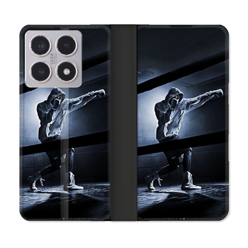 Housse cuir portefeuille Pour Xiaomi 15T Sport Boxe Poing