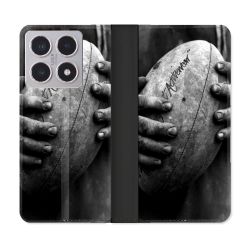 Housse cuir portefeuille Pour Xiaomi 15T Sport Rugby Ballon Vintage