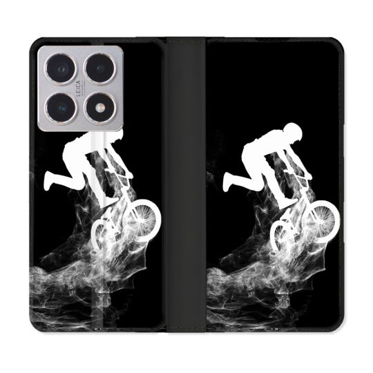 Housse cuir portefeuille Pour Xiaomi 15T Sport VTT Noir
