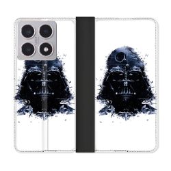 Housse cuir portefeuille Pour Xiaomi 15T Star Wars - Dark Vador Blanc
