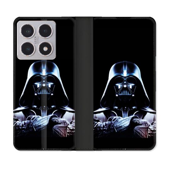 Housse cuir portefeuille Pour Xiaomi 15T Star Wars - Dark Vador Noir