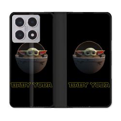 Housse cuir portefeuille Pour Xiaomi 15T Star Wars - Yoda bebe noir