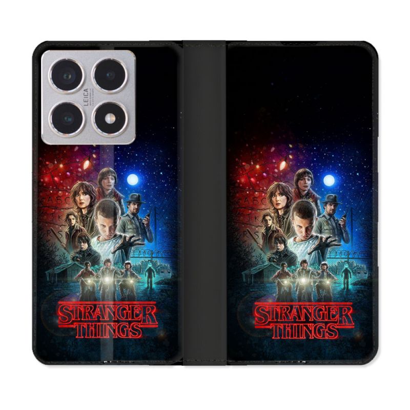 Housse cuir portefeuille Pour Xiaomi 15T Stranger Things Affiche 1