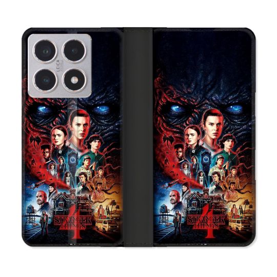 Housse cuir portefeuille Pour Xiaomi 15T Stranger Things Affiche 4