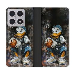 Housse cuir portefeuille Pour Xiaomi 15T Street Art Donald Duck