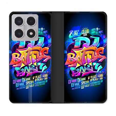 Housse cuir portefeuille Pour Xiaomi 15T Street Art Rap