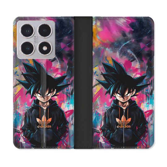 Housse cuir portefeuille Pour Xiaomi 15T Street Art Sangoku