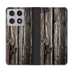 Housse cuir portefeuille Pour Xiaomi 15T Texture Bois