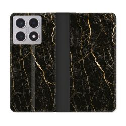 Housse cuir portefeuille Pour Xiaomi 15T Texture Marbre Noir